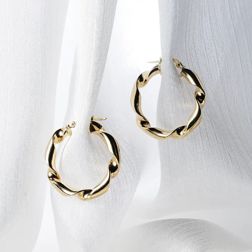 Ondra M Yellow Hoop Earring - 3