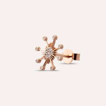 Orbit 0.05 CT Diamond Rose Gold Single Earring - Nev Jewellery (1)