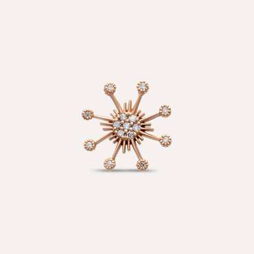 Orbit 0.05 CT Diamond Rose Gold Single Earring - Nev Jewellery