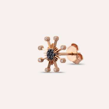 Orbit 0.07 CT Siyah Pırlanta Taşlı Tek Küpe - Nev Jewellery (1)