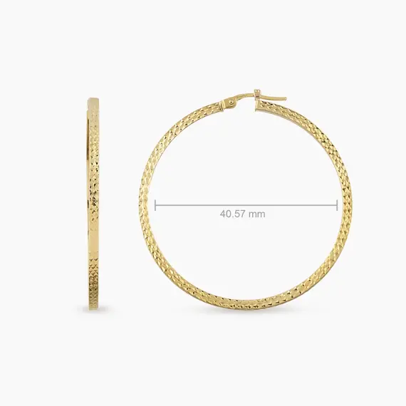 Oria Yellow Gold Italian Earring - 3