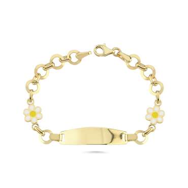 Papatyalı Plaka Çocuk Künye - NEV JEWELLERY