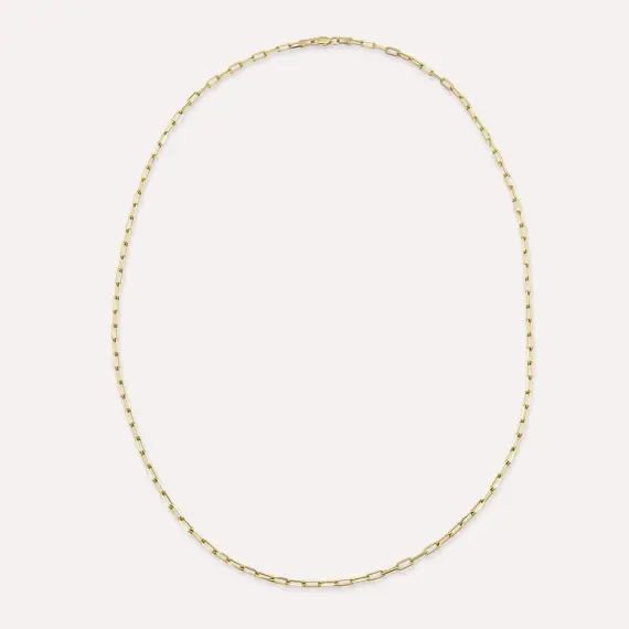 Paperclip Yellow Gold Chain - 1