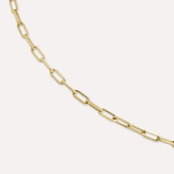 Paperclip Yellow Gold Chain - 3