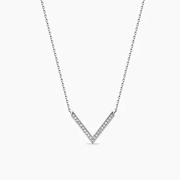 Path 0.09 CT Pırlanta Taşlı Beyaz Altın Kolye - Nev Jewellery (1)
