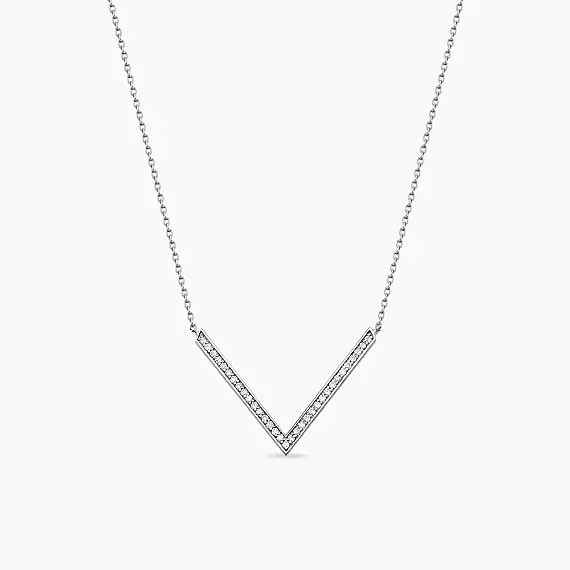 Path 0.15 CT Pırlanta Taşlı Beyaz Altın Kolye - 1