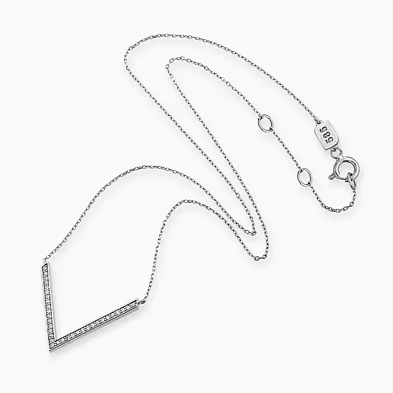 Path 0.15 CT Pırlanta Taşlı Beyaz Altın Kolye - 2