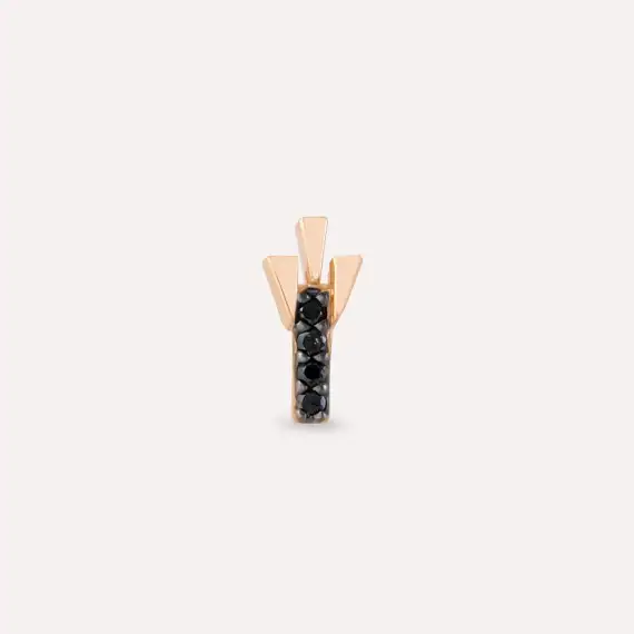 Peace Black Diamond Rose Gold Piercing - 3