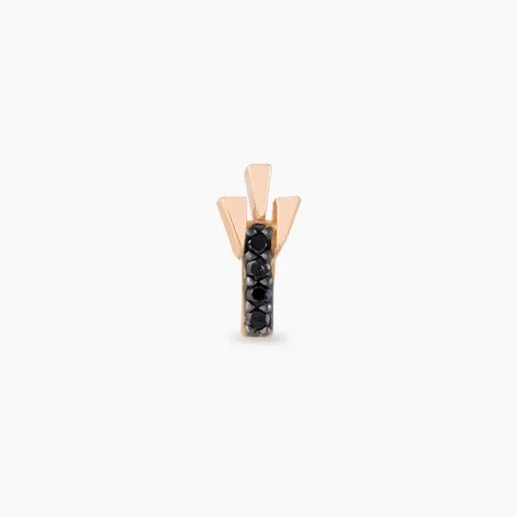 Peace Black Diamond Rose Gold Piercing - 3