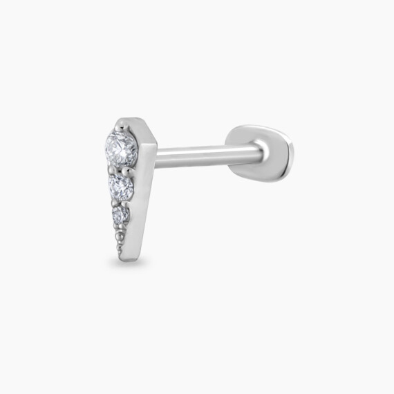 Perseus Diamond White Gold Piercing - Nev Jewellery
