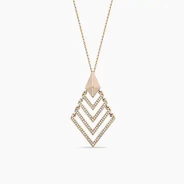 Phantom 0.52 CT Pırlanta Taşlı Rose Altın Kolye - Nev Jewellery (1)