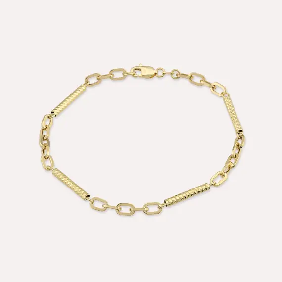 Pipe Yellow Gold Bracelet - 1