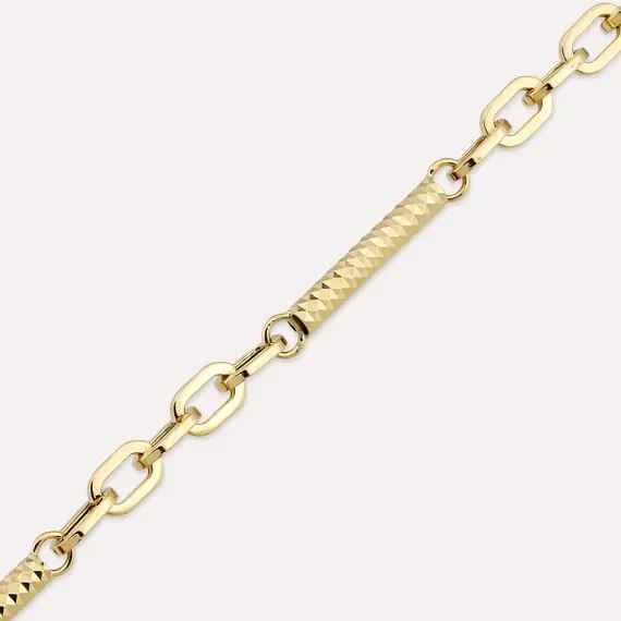 Pipe Yellow Gold Bracelet - 3