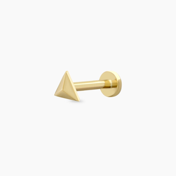 Piramit Yellow Gold Piercing - Nev Jewellery