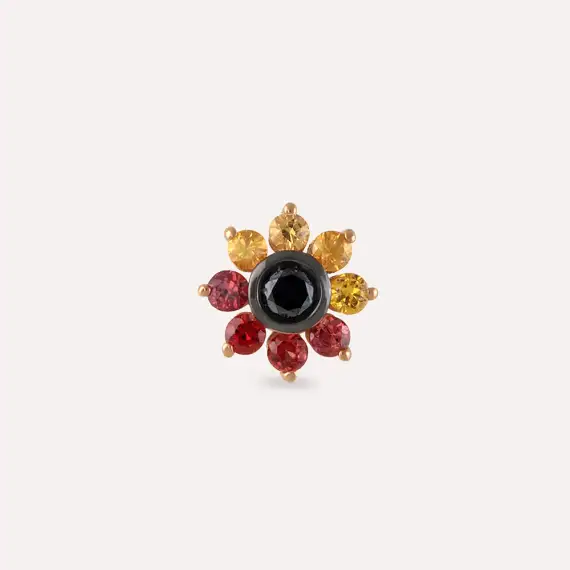 Pollen Multicolor Sapphire and Black Diamond Rose Gold Piercing - 3