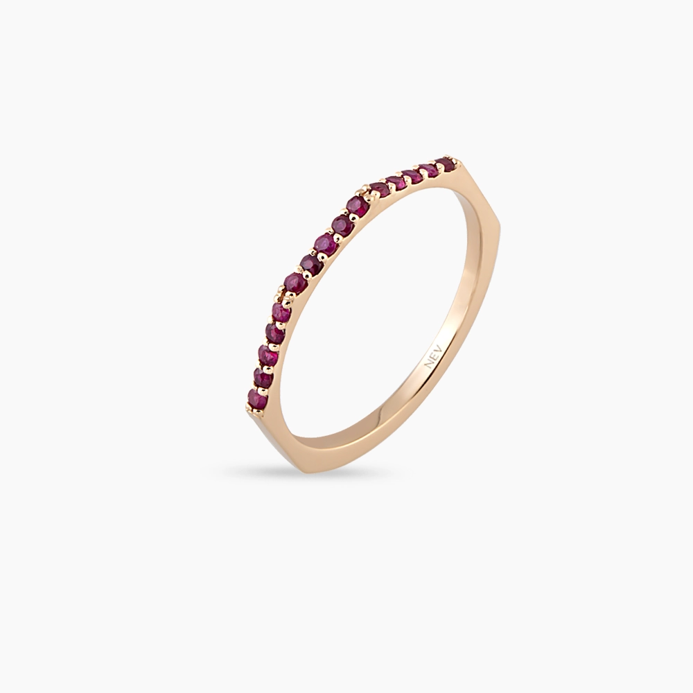 Pure 0.20 CT Ruby Rose Gold Ring - 3