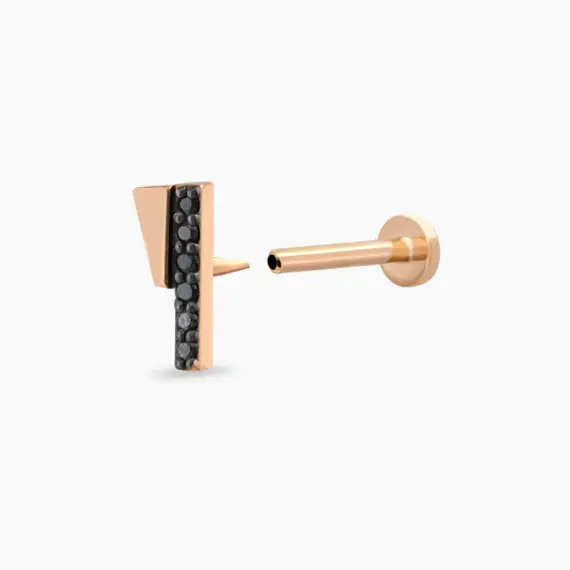 Pylon Black Diamond Rose Gold Piercing - 4