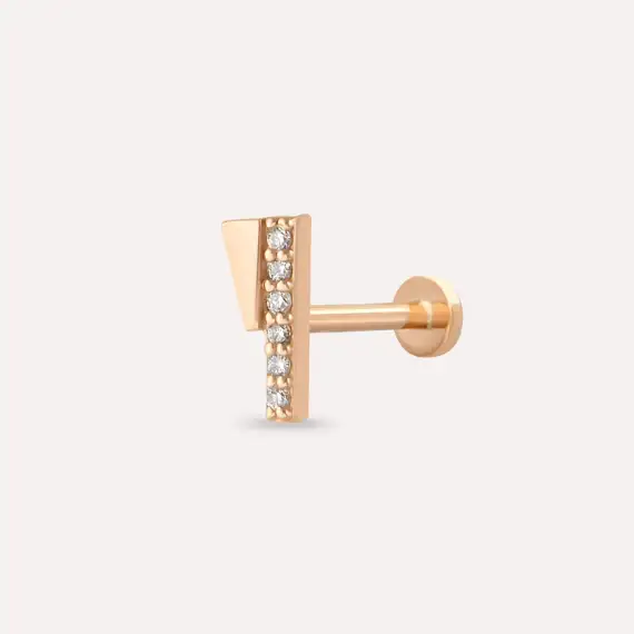 Pylon Diamond Rose Gold Piercing - 1