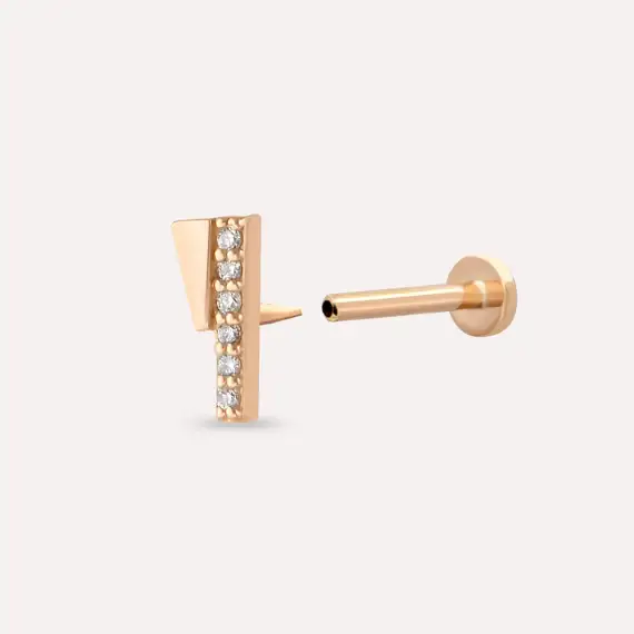 Pylon Diamond Rose Gold Piercing - 4