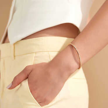Pyramid Rose Altın Bileklik - Nev Jewellery