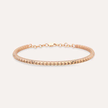 Pyramid Rose Gold Bracelet - Nev Jewellery