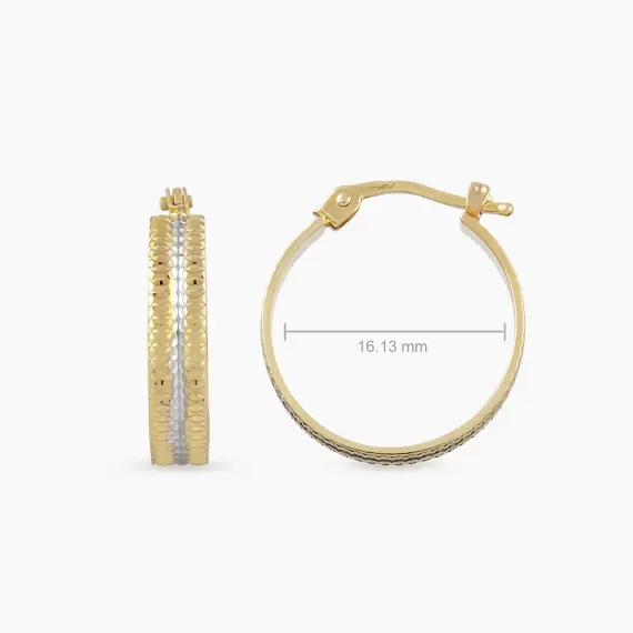 Ravia Yellow Gold Italian Earring - 3