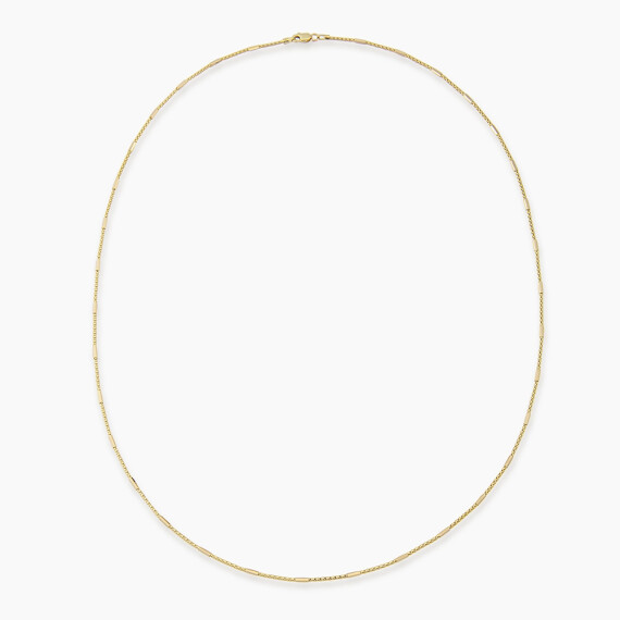 Recta Yellow Gold Italian Necklace - Nev Jewellery