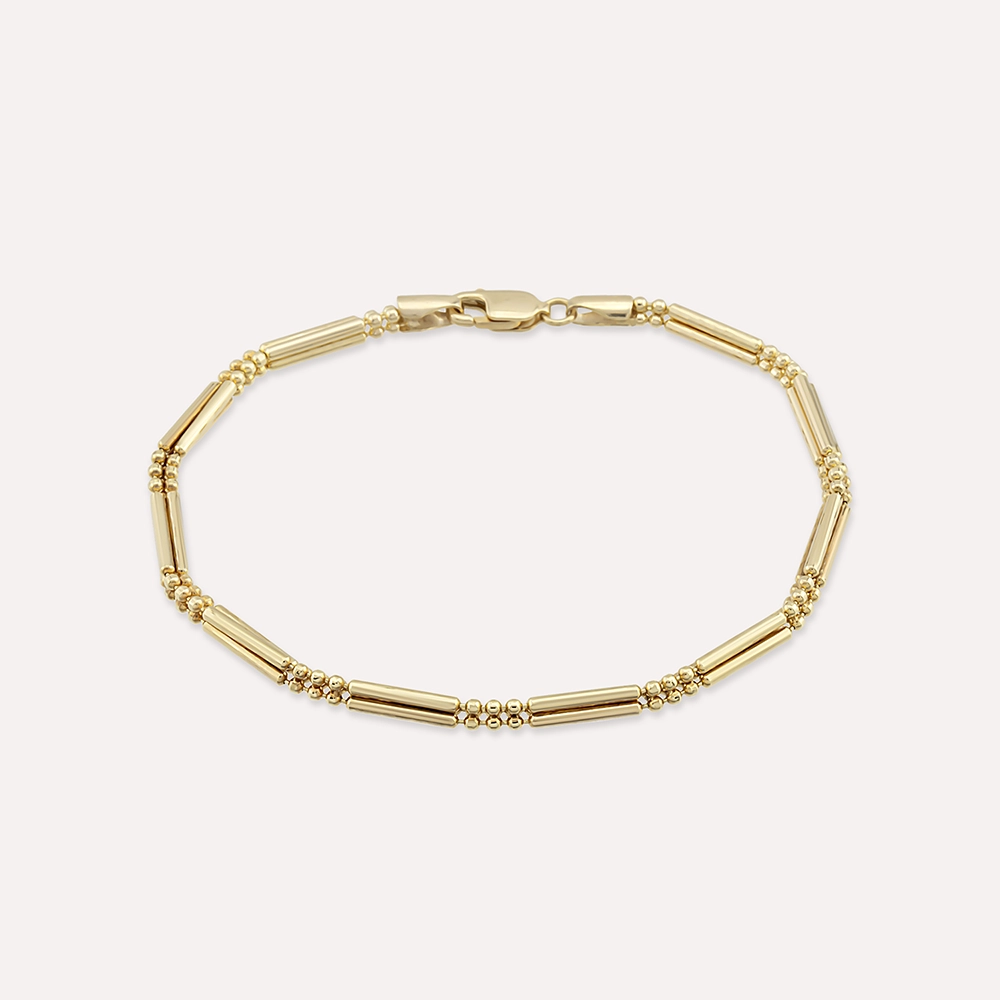 Reed Yellow Gold Italian Bracelet - 1