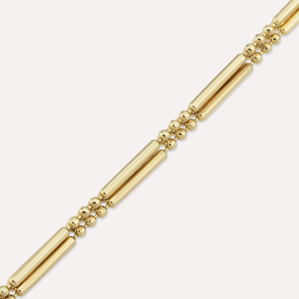 Reed Yellow Gold Italian Bracelet - 3
