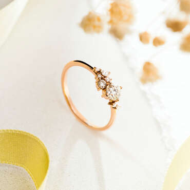Rena 0.49 CT Diamond Rose Gold Ring - Nev Jewellery