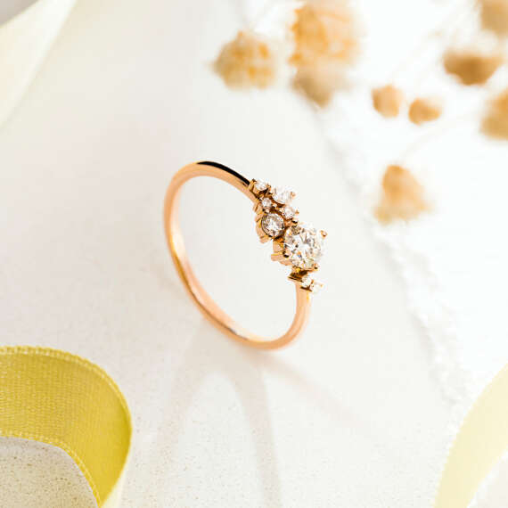 Rena 0.49 CT Diamond Rose Gold Ring - 1