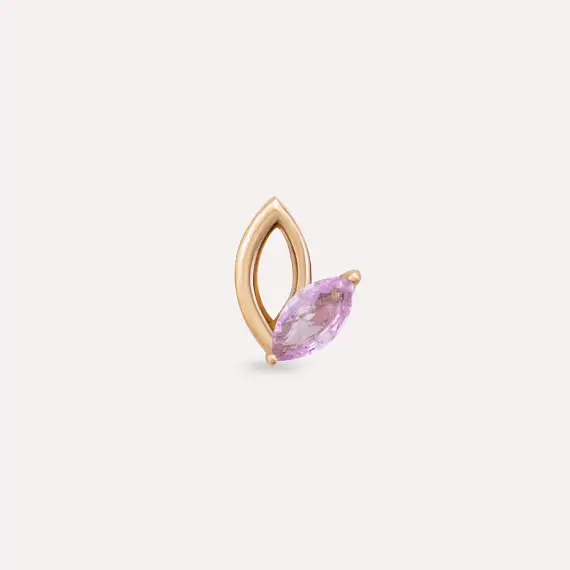 Rhea Marquise Cut Pink Sapphire Rose Gold Piercing - 4