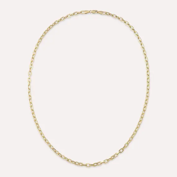 Rigol Yellow Gold Papperclip Necklace - 1