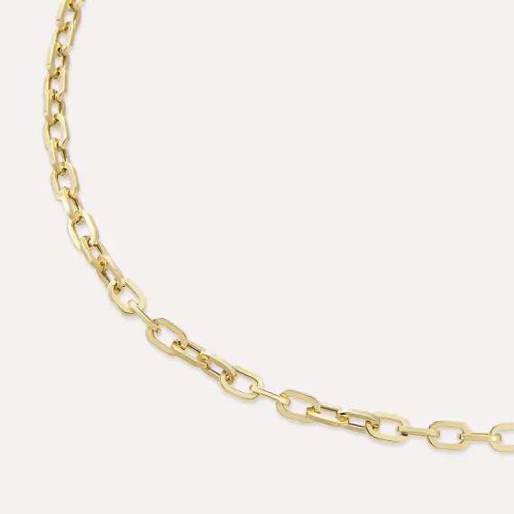 Rigol Yellow Gold Papperclip Necklace - 3