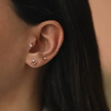 Rina Diamond Rose Gold Earring - Nev Jewellery (1)