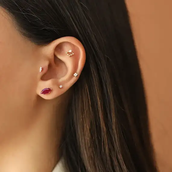 Rina Diamond Rose Gold Piercing - 2