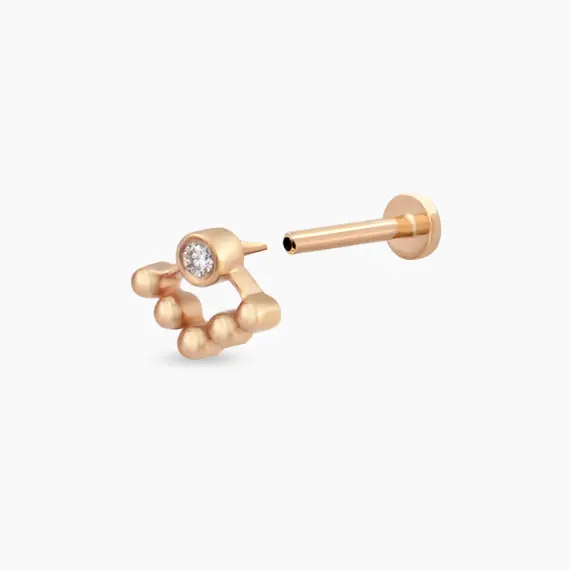 Rina Diamond Rose Gold Piercing - 4