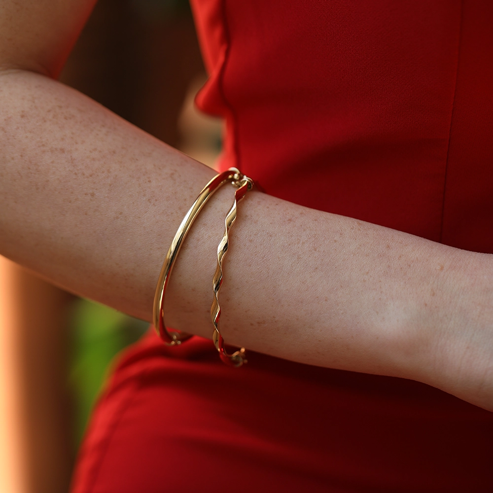Rond Yellow Gold Bracelet - Nev Jewellery (1)