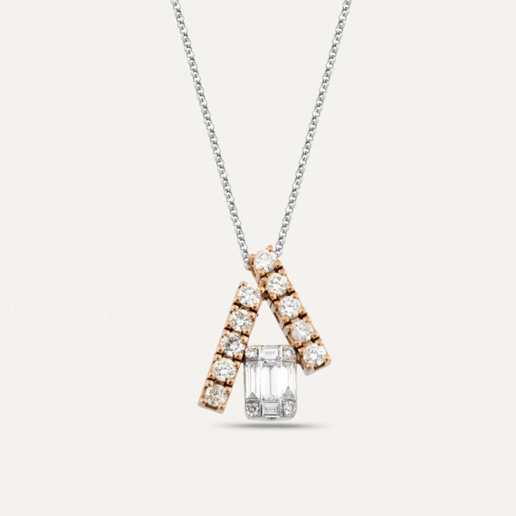 Roof 0.50 CT Baguette Cut Diamond Necklace - Nev Jewellery