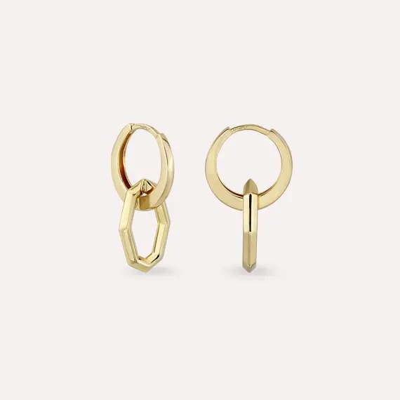 Rory Yellow Gold Hoop Earring - 1