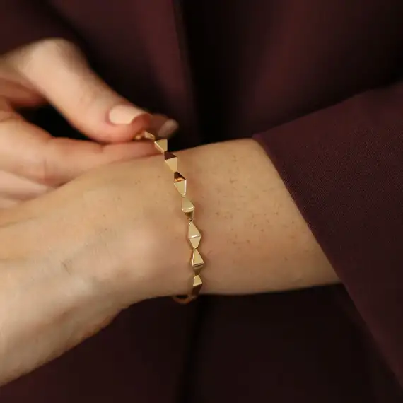 Rosa Yellow Gold Bracelet - 2