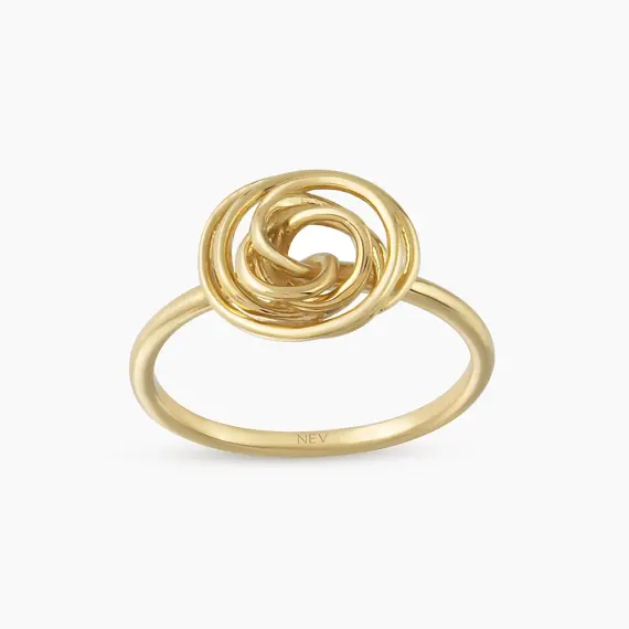 Rosa Yellow Gold Ring - 1
