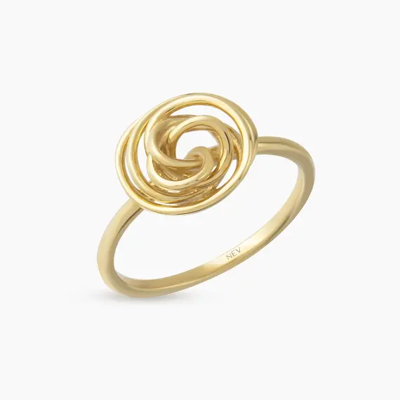 Rosa Yellow Gold Ring - 4