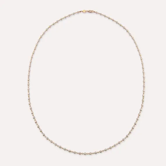 Rose and White Gold Chain with Dorica Detailed - 1