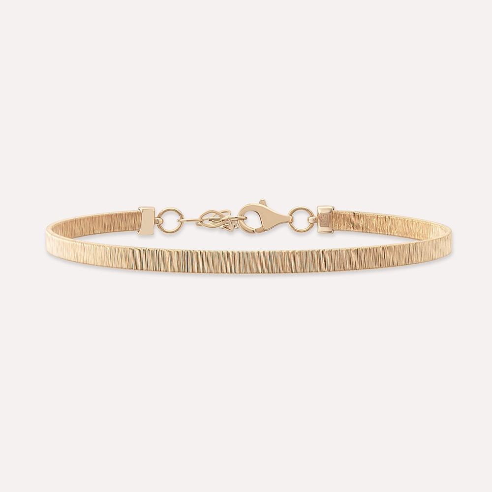 Rose Gold Italian Stud Bracelet - 1