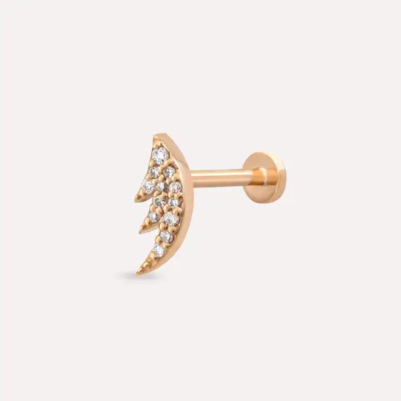 Rose Wing Diamond Rose Gold Piercing - 1