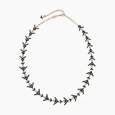 Rune Pırlanta Taşlı ve Siyah Mineli Gerdanlık - Nev Jewellery (1)