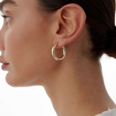 Sade Halka Küpe - NEV JEWELLERY