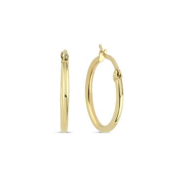 Sade Halka Orta Boy Küpe(2*2 Cm 0,2 Mm) - NEV JEWELLERY