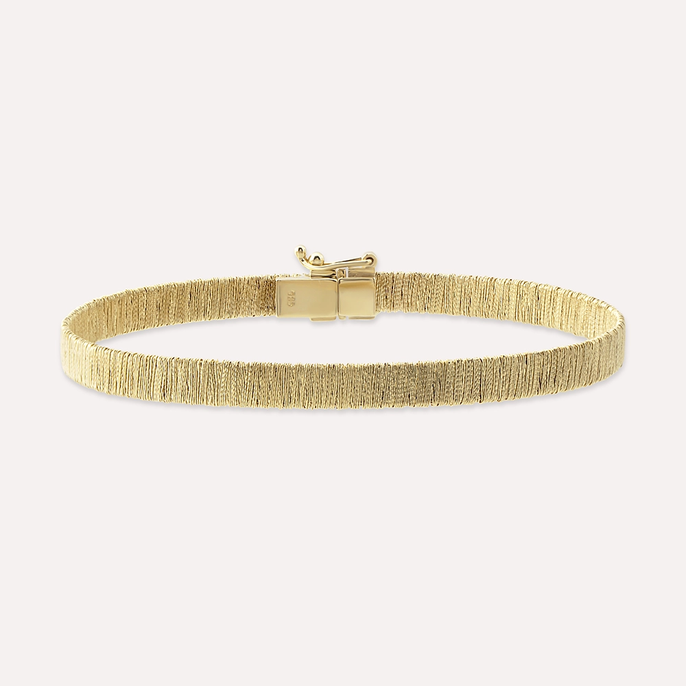 Sarı Altın İtalyan Zımba Bileklik - 1